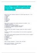 TRUCK COMPANY OPERATIONS 2ND EDITION &ndash; MITTENDORF QUESTION AND ANSWERS