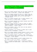 CLT PRACTICE FINAL EXAM QUESTIONS WITH CORRECT ANSWERS
