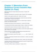 Chapter 17 Memmlers Exam Questions Correct Answers New Update &lpar;A&plus; Pass&rpar;