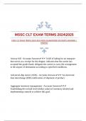 MSSC CLT EXAM TERMS 20242025 WITH GUARANTEED ACCURATE ANSWERS &vert;VERIFIED