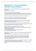 Memmler Ch&period; 12 Exam Questions Verified Correct Answers