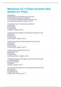 Memmlers Ch 13 Exam Answers New Update &lpar;A&plus; Pass&rpar;