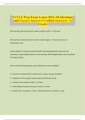 NAVLE Prep Exam Latest 2024 &vert; 86 Questions and Correct Answers &lpar;Verified Answers&rpar; &vert; A Grade