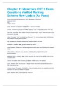 Chapter 11 Memmlers CST 3 Exam Questions Verified Marking Scheme New Update &lpar;A&plus; Pass&rpar;