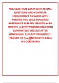 NSG 6020 FINAL EXAM WITH ACTUAL QUESTIONS AND COMPLETE 100&percnt;CORRECT ANSWERS WITH VERIFIED AND WELL EXPLAINED  RATIONALES ALREADY GRADED A&plus; BY EXPERTS  &vert;LATEST VERSION 2024 WITH GUARANTEED SUCCESS AFTER DOWNLOAD  ALREADY PASSED&excl;&excl;&excl;&excl;&excl;&excl;&excl; &lpar;PROVEN ITS ALL YOU NE