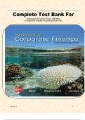 Complete Test Bank For Fundamentals Of Corporate Finance&comma; 13th Edition By Stephen Ross Randolph Westerfield Bradford Jordan 