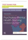TEST BANK FOR&colon;  Varcarolis&rsquo; Essentials of Psychiatric Mental Health Nursing&colon; A Communication Approach to Evidence-Based Care 5th Edition by Chyllia D Fosbre