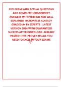 CFCI EXAM WITH ACTUAL QUESTIONS AND COMPLETE 100&percnt;CORRECT ANSWERS WITH VERIFIED AND WELL EXPLAINED  RATIONALES ALREADY GRADED A&plus; BY EXPERTS  &vert;LATEST VERSION 2024 WITH GUARANTEED SUCCESS AFTER DOWNLOAD  ALREADY PASSED&excl;&excl;&excl;&excl;&excl;&excl;&excl; &lpar;PROVEN ITS ALL YOU NEED TO EXCE