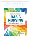 DAVIS ADVANTAGE FOR BASIC NURSING&colon; THINKING&comma; DOING&comma; AND CARING 3RD EDITION TREAS WILKINSON TEST BANK