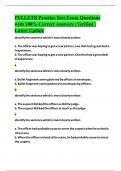 PELLETB Practice Test Exam Questions with 100&percnt; Correct Answers &vert; Verified &vert; Latest Update