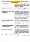 NASM&colon; Certified Nutrition Coaching Exam Test with Verified Answers Graded A&plus;