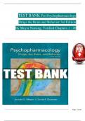 Psychopharmacology&colon; Drugs&comma; the Brain&comma; and Behavior&comma; 3rd Edition TEST BANK By Meyer Nursing&comma; Verified Chapters 1 - 20&comma; Complete Newest Version