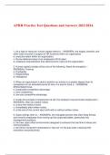 APHR Practice Test Questions and Answers 2023&sol;2024