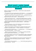 Nicet Level 1 water based systems Exam&vert;50 Questions and Answers