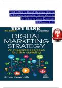 TEST BANK for Digital Marketing Strategy&colon; An Integrated Approach to Online Marketing&comma; 3rd Edition by Simon Kingsnorth&comma; Verified Chapters 1 - 22&comma; Complete Newest Version