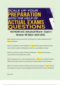MU NURS 615&colon; Advanced Pharm - Exam 4 Review&sol; 80 Q&A&sol; 2024-2025&period;