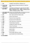 MEDICAL BILLING & CODING TEST WITH VERIFIED ANSWERS GRADED A&plus;
