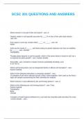 SCSC 301 QUESTIONS AND ANSWERS