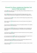 Personal Care Home Administrator Questions And Answers With Latest Quiz