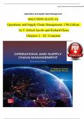 SOLUTIONS MANUAL for Operations and Supply Chain Management&comma; 17th Edition By F&period; Robert Jacobs and Richard Chase&period; ISBN13  9781265071271&period;