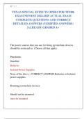 TEXAS SPECIAL EFFECTS OPERATOR TFM06  EXAM NEWEST 2024-2025 ACTUAL EXAM  COMPLETE QUESTIONS AND CORRECT  DETAILED ANSWERS &lpar;VERIFIED ANSWERS&rpar;  &vert;ALREADY GRADED A&plus; 