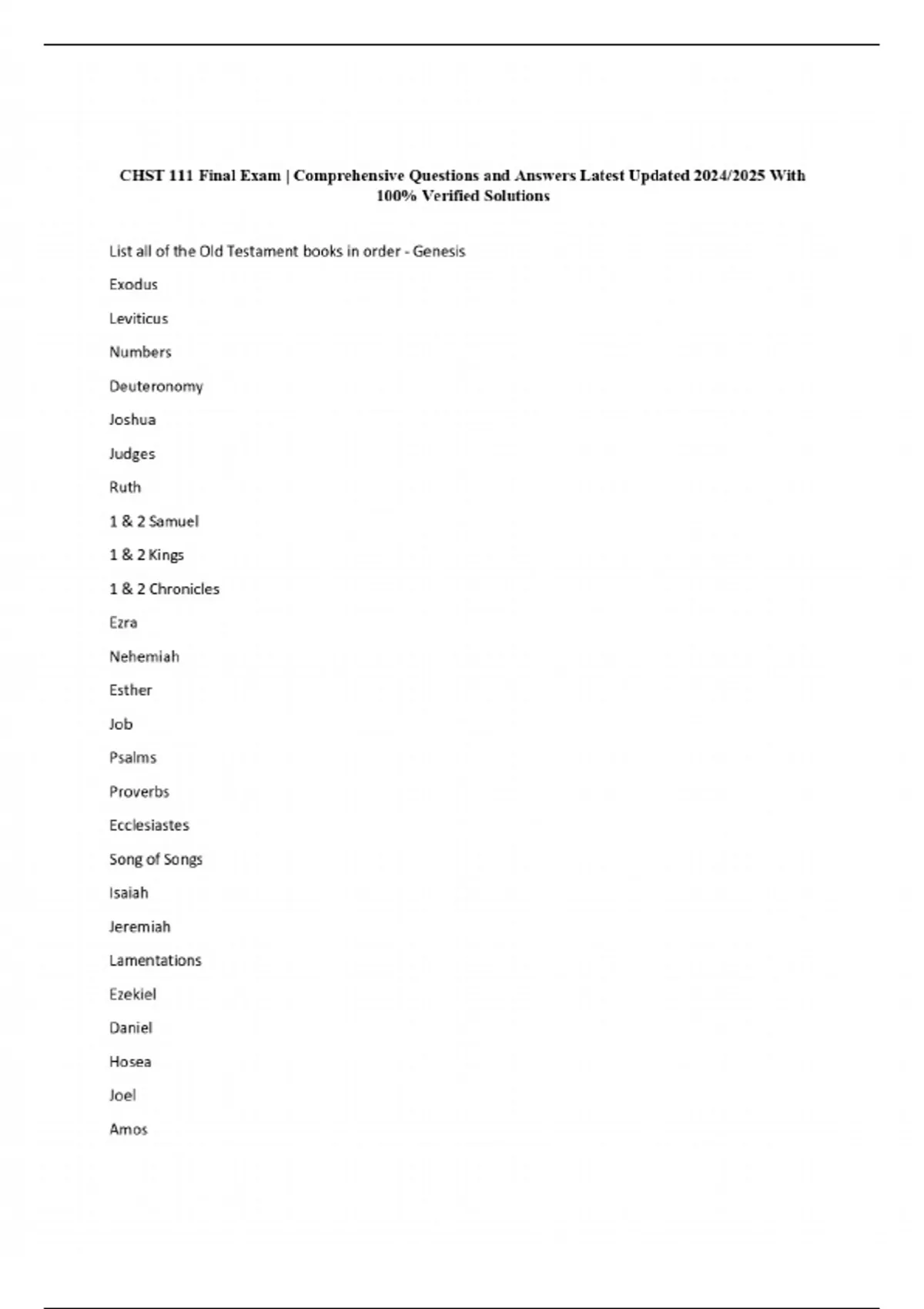 CHST 111 Final Exam | Comprehensive Questions and Answers Latest ...