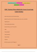EPIC Training Wheels Behind the Scenes Exam Study Guide Solutions