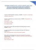 NURS660 HEMATOLOGY EXAM LATEST 2024&sol;2025 ACTUAL EXAM TEST BANK&vert; COMPLETE REAL EXAM QUESTIONS AND CORRECT DETAILED ANSWERS &lpar;VERIFIED ANSWERS&rpar; ALREADY GRADED A&plus; &lpar;BRAND NEW&excl;&excl;&rpar;