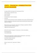 CGFO - FINANCIAL ADMINISTRATION EXAM 2024&sol;2025 