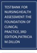 test bank for nursing health assessment the foundation of clinical practice 3rd edition patricia m&period;dillon&period;
