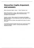 Descartes Cogito Argument and answers&period;