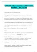 Cyber Security &ndash; CHFI with 100&percnt; Correct Answers 100&percnt; Solved