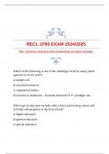 RECL 1P90 EXAM 20242025 WITH GUARANTEED ACCURATE ANSWERS