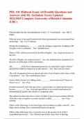 POL 101 Midterm Exam All Possible Questions and Answers with Mr&period; Serbulent Turan Updated 2024&sol;2025 Complete&semi; University of British Columbia &lpar;UBC&rpar;
