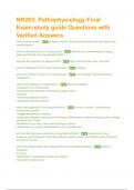 NR283&colon; Pathophysiology Final Exam-study guide Questions with Verified Answers
