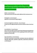 New Hampshire Code For Pesticide Application Exam Questions With 100&percnt; Correct Answers 