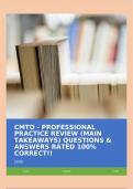 CMTO - PROFESSIONAL PRACTICE REVIEW &lpar;MAIN TAKEAWAYS&rpar; QUESTIONS & ANSWERS RATED 100&percnt; CORRECT&excl;&excl;