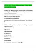 NURS 315 Exam 2 Questions With 100&percnt; Correct Answers 2024