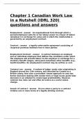 Chapter 1 Canadian Work Law in a Nutshell &lpar;IDRL 320&rpar; questions and answers&period;