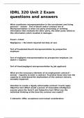 IDRL 320 Unit 2 Exam questions and answers