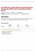 SYO 4400 Exam 1 with professor Loree&sol;50 Questions and Answers 100&percnt; Correct&semi; University of Central Florida