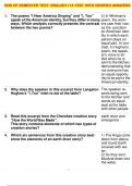  END OF SEMESTER TEST&colon; ENGLISH 11A TEST WITH VERIFIED ANSWERS