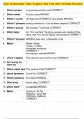 End of Semester Test: English 10A Test with Verified Answers