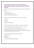 CHEMO CERTIFICATION TEST LATEST 2024 EXAM 130  QUESTIONS AND CORRECT ANSWERS &lpar;VERIFIED ANSWERS&rpar;  &vert;AGRADE A cool compress and sodium thiosulfate are used to manage extravasation of all of the following drugs  except