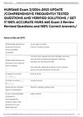 NURS660 Exam 3&sol;2024-2025 UPDATE &sol;COMPREHENSIVE FREQUENTLY TESTED QUESTIONS AND VERIFIED SOLUTIONS &sol; GET IT 100&percnt; ACCURATE NURS 660 Exam 3 Review Revised Questions and 100&percnt; Correct Answers&period;&sol;