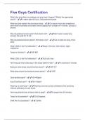 Five Guys Certification Questions With Answers Graded A&plus; Assured Success