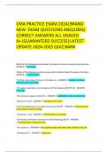 CMA PRACTICE EXAM 2024&vert;BRAND NEW  EXAM QUESTIONS AND&lpar;100&percnt;&rpar; CORRECT ANSWERS ALL GRADED A&plus;&vert;GUARANTEED SUCCESS&vert;LATEST  UPDATE 2024-2025 QUIZ BANK