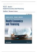 Test Bank For Health Economics and Financing 6th Edition By&colon; Thomas Getzen&vert;&vert; All Chapters &vert;&vert; Newest Edition