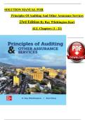 Solution Manual for Principles of Auditing and Other Assurance Services&comma; 23rd Edition by Ray Whittington & Kurt Pany &lpar;McGraw-Hill&comma;  2024&rpar; &vert; ISBN&colon; 9781266857669 &vert; Chapters 1-21