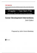 Test Bank - Career Development Interventions&comma; 6th Edition &lpar;Niles & Harris-Bowlsbey&comma; 2021&rpar;&comma; Chapters 1-15 &vert; All Chapters